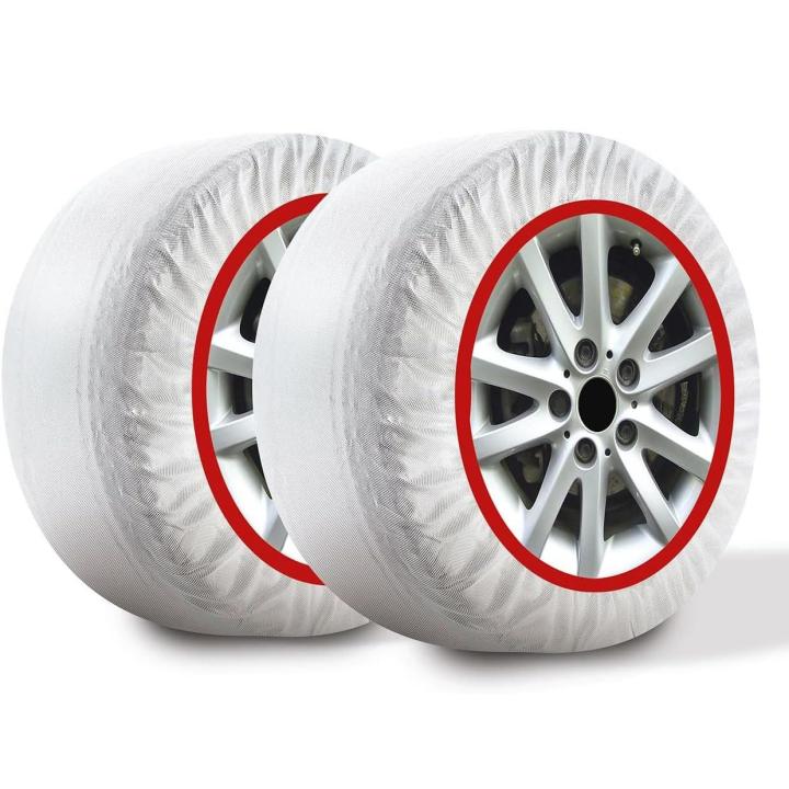 Calcetines de Nieve Bottari X-Tra Homologados Italia con Agarre Polar, 2 Calcetines, Blanco, Cadenas de Nieve Textiles