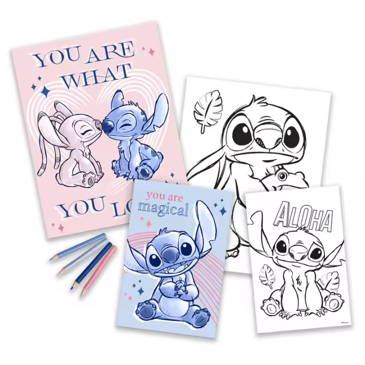 Set Colorear Stitch, Con lápices de colores Stitch + Láminas, Stitch You Are Magical, Kids Euroswan - Kiglam - 1