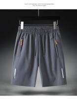 Shorts De Seda Para Hombre Verano Transpirables Skinny Deporte Playa Gimnasio Ligeros Color Sólido Pantalones Grandes - details 8