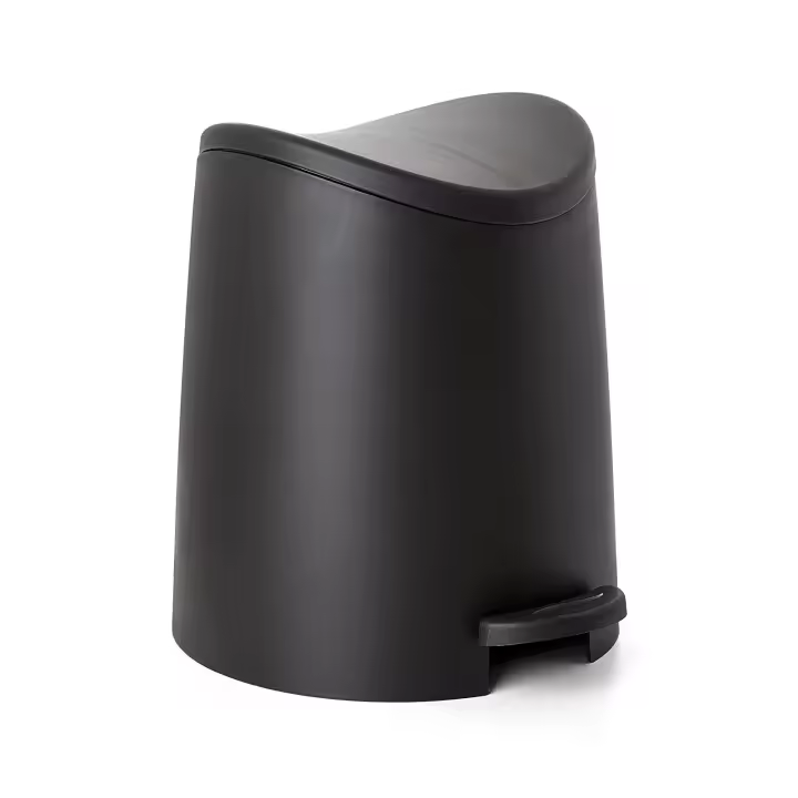 TATAY Standard - Cubo de Baño Pequeño 3L con Apertura de Pedal. Negro - 1