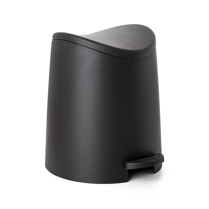 TATAY Standard - Cubo de Baño Pequeño 3L con Apertura de Pedal. Negro - 1