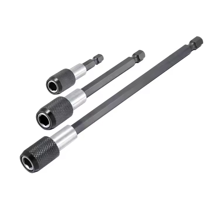 Soporte magnético para puntas de destornillador 2" 4" 6" 1/4" Vástago hexagonal Kit de extensión de broca de cambio rápido - 3 piezas - 1