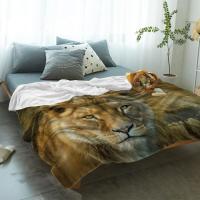 Manta De Flannel León Manta Cálida Para Sofá Cama Viaje Fleece Tamaño Reina Rey Doble Antipelusa Retardante De Fuego Para Adultos Uso En Casa Viajes Y Picnics - details 3
