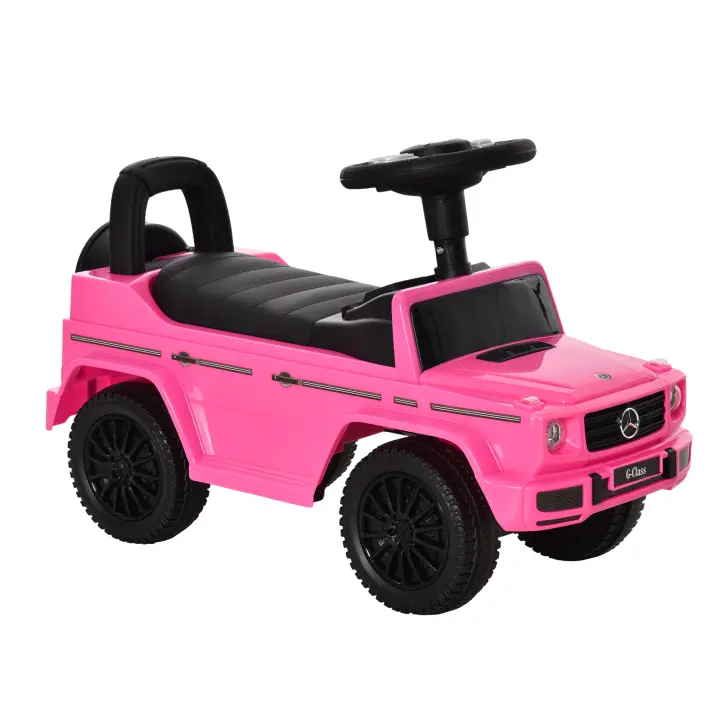 HOMCOM Correpasillos para Bebés de 12 a 36 Meses Coche Correpasillos Licencia Mercedes G350 con Compartimento de Almacenaje y Volante Carga 25 kg 62,5x28,5x45 cm - 1