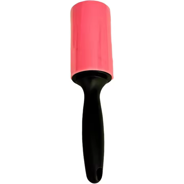 Rodillo quitapelusas | Quitapelusas para mascotas, lavable, reutilizable, adhesivo, de silicona (rosa) - 1