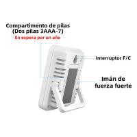 Termómetro Y Higrómetro Digital Grande Para Interior Sensor De Temperatura Y Humedad Estación Meteorológica Con Pantalla LCD Medidor De Clima - details 5