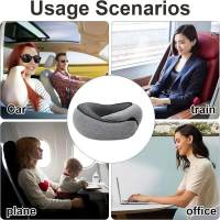 Almohada De Viaje En Forma De Caracol De Espuma De Memoria Soporte Para Cuello Ajustable Portátil Suave Para Descanso Del Mediodía Y Sueño - details 6
