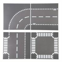 Bloques De Construcción Baseplate De Calle Pequeña Partícula Recta Cruzada Curva T-Junction 10in X 10in Para Juguete Educativo Adecuado Para Niños De 6 a 12 Años - details 0