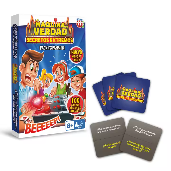 PLAY FUN BY IMC TOYS Pack Expansión La Máquina de la Verdad Secretos Extremos con 14 cartas de 100 Preguntas divertidas, niños +8 Años - 1
