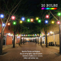 Luces De Cadena LED Globales Para Exteriores Con Bombillas De Plástico Impermeables Para Patio Jardín Trasero Y Porche 220V Con Enchufe De EU - details 0