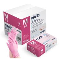 GUANTES DE NITRILO  ROSA TALLA M CALIDAD 3.5GR SANTEX SIN POLVO  ESTUCHE 100UDS ( sanitario , alimentacion, horeca...) - details 0