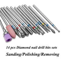 Juego De 14 Piezas De Brocas Para Uñas Con Diamante Accesorios De Manicura Para Pintura De Uñas De Gel Y Arte De Uñas Herramienta De Grabado De Uñas - details 4