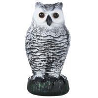Decoy De Águila Solar Realista Con Ojos Rojos Y Sonido Para Jardín Escultura De Pato Para Asustar a Las Aves Y Controlar El Alcance - details 10