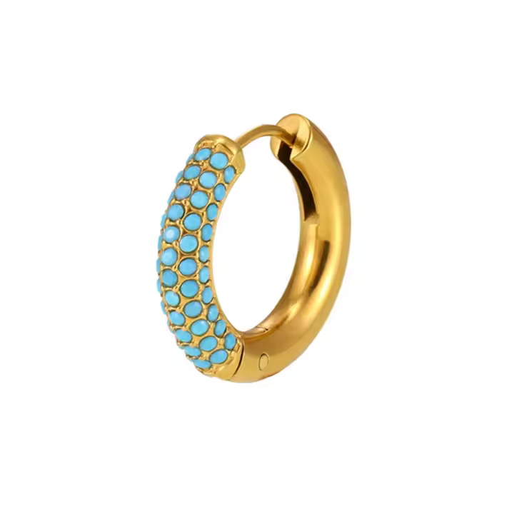 Pendientes de Moda de Lujo de Acero Inoxidable con Zirconia Diseño de Hoja de Arce Ecológico para Niños y Niñas Joyería de Campana Hoja - 1