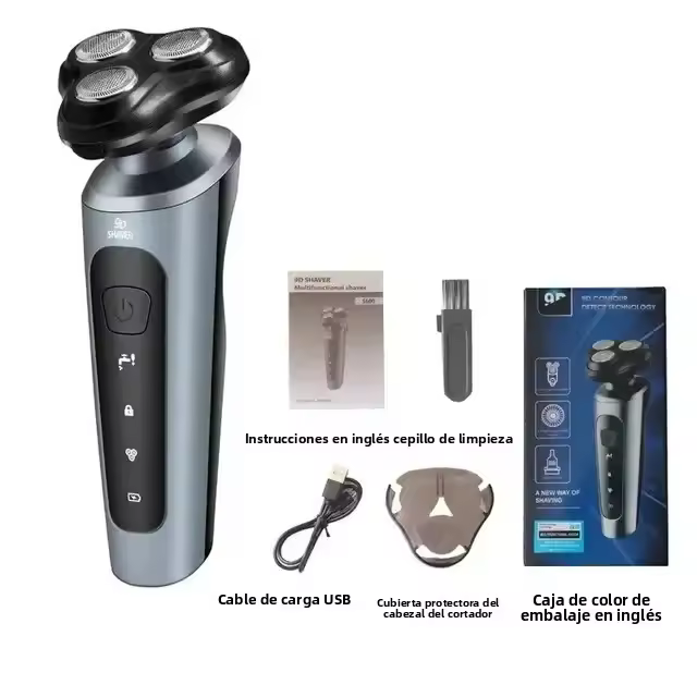 Afeitadora Eléctrica 9D Para Hombres Recargable USB Con Lavado Total Del Cuerpo Y Cuchilla De Barba Cuatro En Uno HOCOSHINE - 1