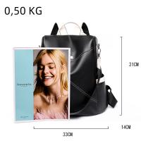 Mochila de de de de Espalda Cuero Suave con Cremallera Diseño Parche Liner Correa Arcuata - details 23