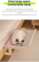 Cama De Gato En Ventana De Madera Sólida Resistente Cuatro Estaciones Colgante Para Jardín Hogar Juguete Para Mascotas - details 8