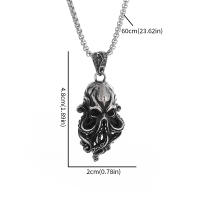 Collar Colgante De Octopus Oscuro Gótico Retro Para Hombres Y Mujeres Joyería De Moda Punk Personalidad Regalo Metal Aleación De Zinc - details 5