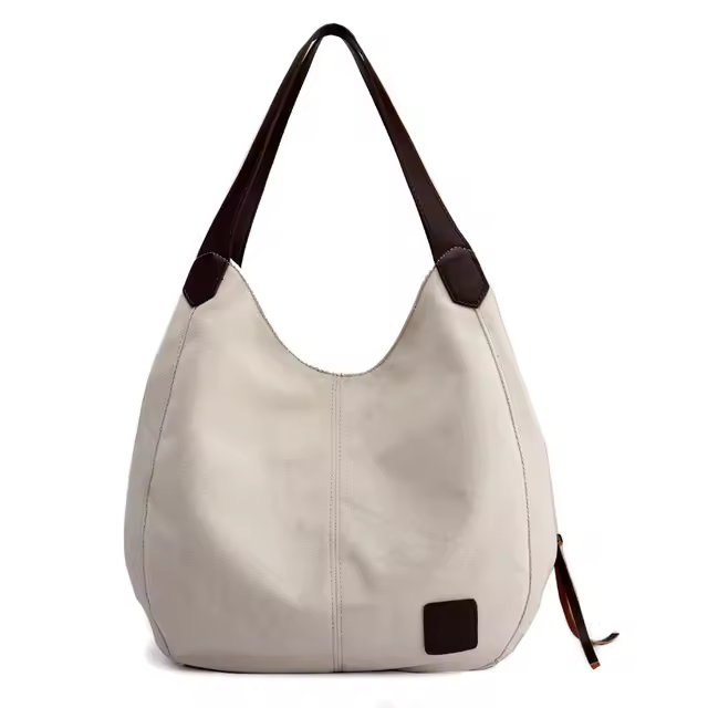 Bolso De Hombro Para Mujer Yogodlns Vintage De Lona Gran Capacidad Bolso Casual Con Manija Nueva Moda Bolso De Compras Para Dama - 1