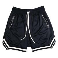 Shorts De Baloncesto Para Hombre Deporte Fitness Verano Malla Secado Rápido Pantalones Casuales Transpirables Talla Media - details 32