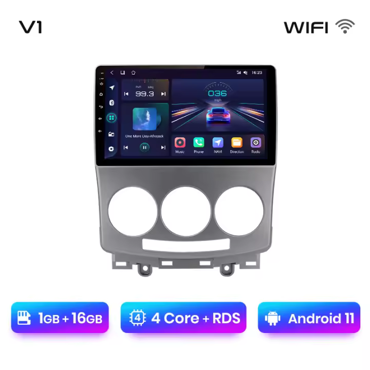Junsun Android 13 Radio Para Mazda 5 2005 2006 2007 2008 2009 2010 DSP Navegación GPS Reproductor Multimedia 2 DIN Inalámbrico CarPlay Android Auto Radio - 1