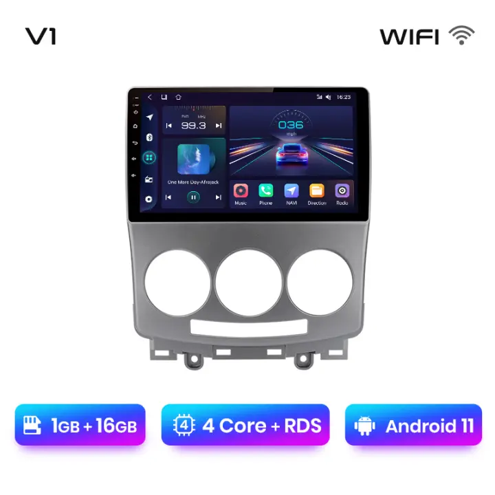 Junsun Android 13 Radio Para Mazda 5 2005 2006 2007 2008 2009 2010 DSP Navegación GPS Reproductor Multimedia 2 DIN Inalámbrico CarPlay Android Auto Radio - 1