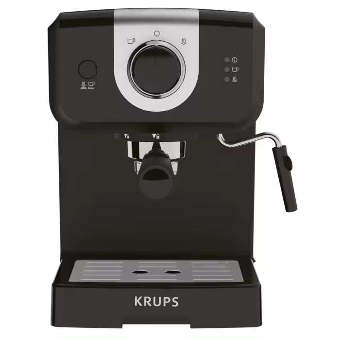 Cafetera Express Krups Opio XP3208, 15 bares presión, calentador taza y espumador de leche - 1
