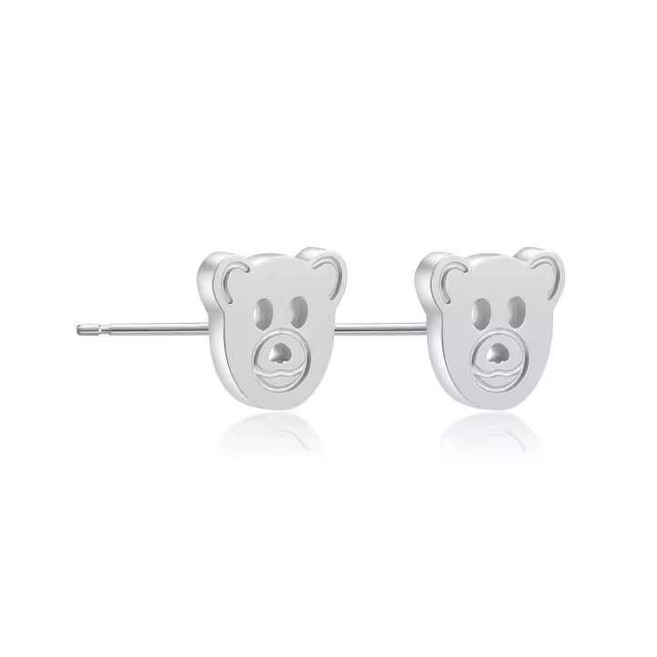Benton kids Pendiente OSITO ACERO inoxidable - 1