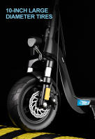 JOYOR C10 Patinete Scooter eléctrico plegable, Motor 500W, Batería 48V 10.4Ah, neumáticos 10", velocidad máxima 45km/h, autonomía 30-40km, carga máxima 120kg, frenos de disco delanteros y traseros, adecuado para desplazamientos urbanos diarios al aire - details 19