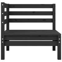 vidaXL Juego de muebles de jardín 4 pzas madera de pino maciza negro - details 3