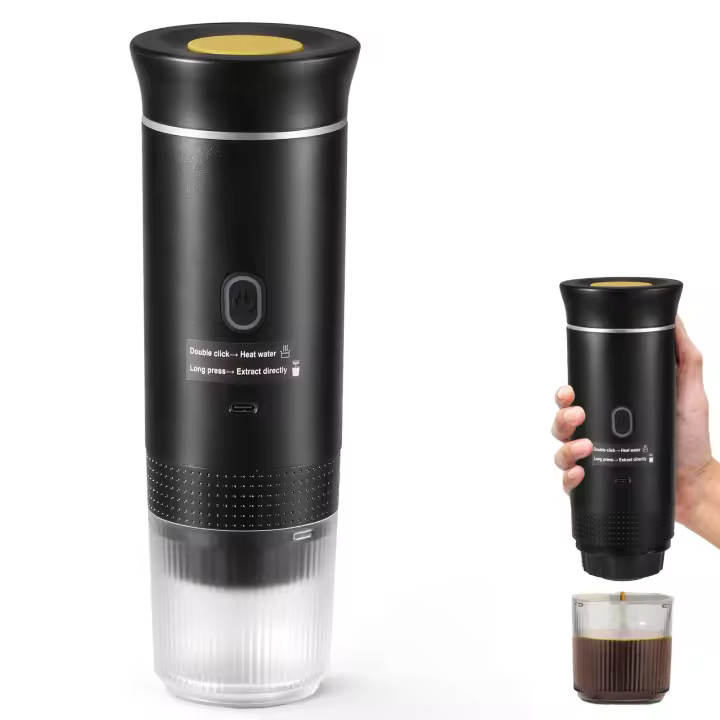 3 en 1 máquina de café de cápsula portátil con calefacción inteligente y fácil de enjuagar, ideal para viajes, camping, conducción, hogar y oficina - 1