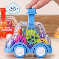 Coche De Juguete Para Bebés Con Engranajes Transparentes Y Fuerza De Arrastre Regalo De Cumpleaños Para Niños Y Niñas Coche De Plástico ABS Sin Batería Colorido - details 2