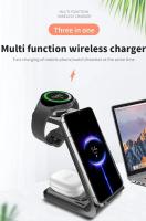 VIKEFON Estación De Carga Inalámbrica Rápida 30W Con Soporte Para iPhone 16-12 Samsung S20 S21 Apple Watch 8/7 Y Galaxy 6/5 - details 0