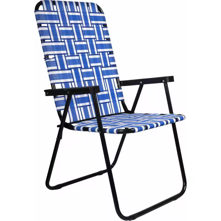 FENGSEN Silla Plegable Duradera para Exteriores, Jardin, Camping, Playa, terraza, Patio. e Hierro y Nylon Fuerte. (Negro) - 1