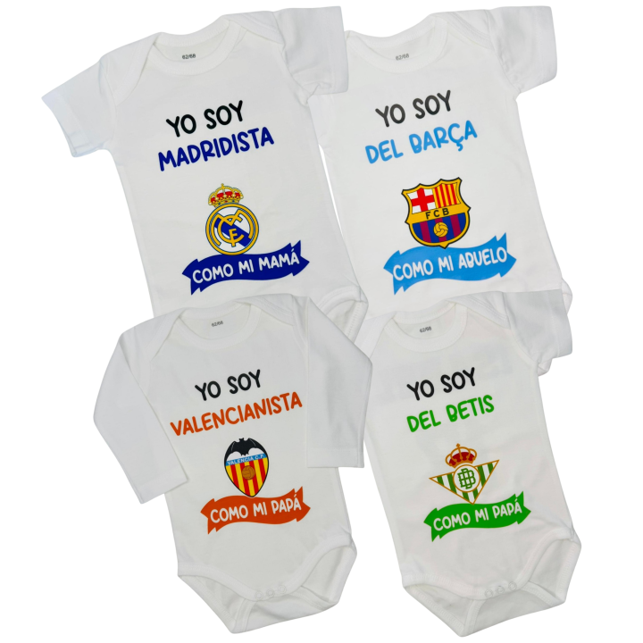 Body personalizado para bebé Equipo de fútbol