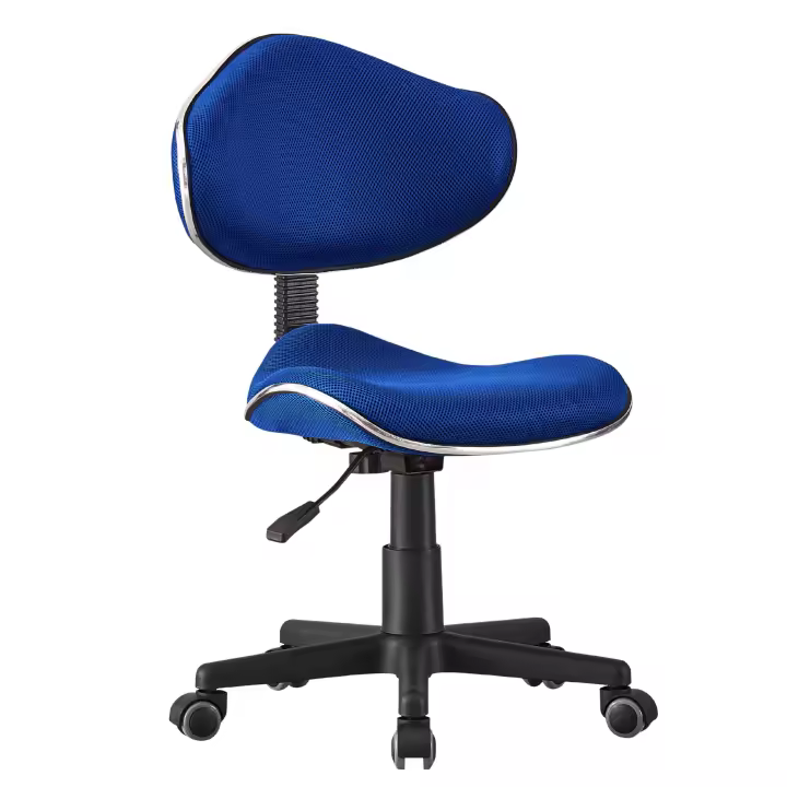 Miroytengo Silla Escritorio Juvenil Bambola, Silla Dormitorio Giratoria, Altura Ajustable Poliéster Azul 48x88-98x46 cm - 1