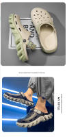 Clogs Verdes Para Hombre 2025 Sandalias De Playa Al Aire Libre Antideslizantes Plataforma Ligera Hueco Saludables Para Jardín - details 9
