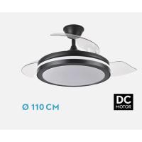 FABRILAMPVentilador Dc Esparta Plus 72w 6120lm Negro 107d 3aspas Desp.3000-4000-6000k Remoto+ Temporizador+ Memoria Incluye mando a distancia y dos tijas de 10 y 25 centímetro Productos originales calidad de confianza - details 0