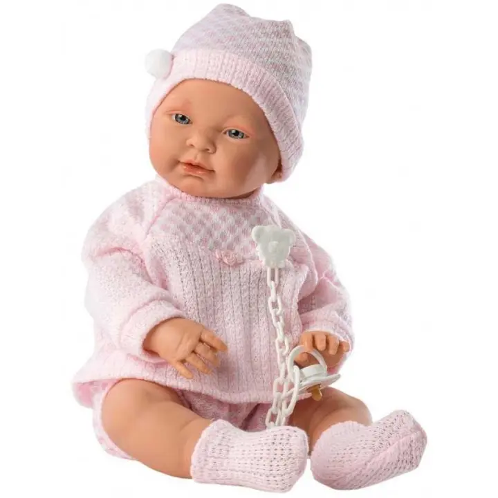 Muñeca Recién Nacida Sofia Vestido Rosa - cuerpo de Vinyl Llorens - 1