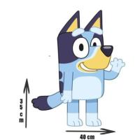 perrito-bluey cojin peluche 3d color azul y naranja 35cm - details 4