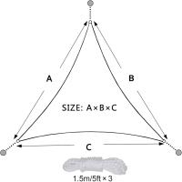 Vela de sombra, toldo impermeable UV Pction vela de sombra triangular para jardín Patio Camping (3 × 3 × 3m, arena) - details 3
