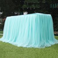 Enagua De Tules Para Mesa Rectangular Redonda Ovalada Cuadrada Ruffle Tutu De Organza Para Bodas Fiestas Showers Decoración De Mesa - details 1