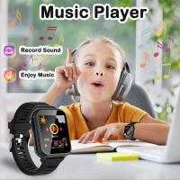 Relojes inteligentes para juegos infantiles para regalos para niñas de 6 a 12 años, 24 relojes infantiles de pantalla táctil de alta definición para juegos de puzzle, con cámaras, reproductores de música, podómetros, linternas, juguetes de 12 / 24 horas, - details 3