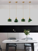 Lámpara Colgante Minimalista Japonesa De Vidrio Creativa Y Personalizada LED Verde En Bronce Para Iluminación De Habitaciones Y Salones - details 6