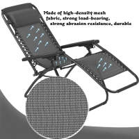 Set de 2 sillas Gravedad Cero reclinables Tumbonas sillas reclinable ajustable butacas plegable con almohada 165x68x110 , ligero de  6 kilos ideal para playa, jardín, terraza, patio - details 3