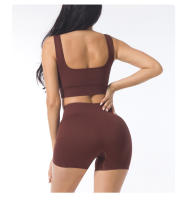 Short Deportivo mujer sin costura, High Belt, algodón, yoga y fitness - details 10