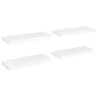vidaXL Estante flotante de pared 4 uds MDF 60x23,5x3,8 cm Blanco brillante, negro brillante, gris brillante Mueble Almacenaje Estantería para Oficina, Estudio, Dormitorio Estantería/Librería/ mueble de Almacenamiento - details 0