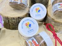 Regalos para cumpleaños infantiles niños y niñas personalizados Nutella mini 25 gr. en bolsa de regalo con lazo regalos para fiestas de cumpleaños infantiles niñas niños personalizado regalos originales para regalar en cumpleaños infantiles - details 0