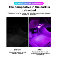 Luz LED Multicolor Para Coche Sin Cable Lámpara De Techo Sensor Mini USB Recargable Accesorios Interiores Para Automóvil - details 4