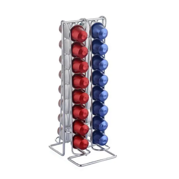 X-Organizador de Cápsulas de Café de 32 Huecos, Soporte para Cápsulas Compatible con Nespresso, Dispensador de Cápsulas de Café Resistente y Práctico, Porta Cápsulas Elegante para Cocina u Oficina, Accesorio Ideal para Amantes del Café - 1